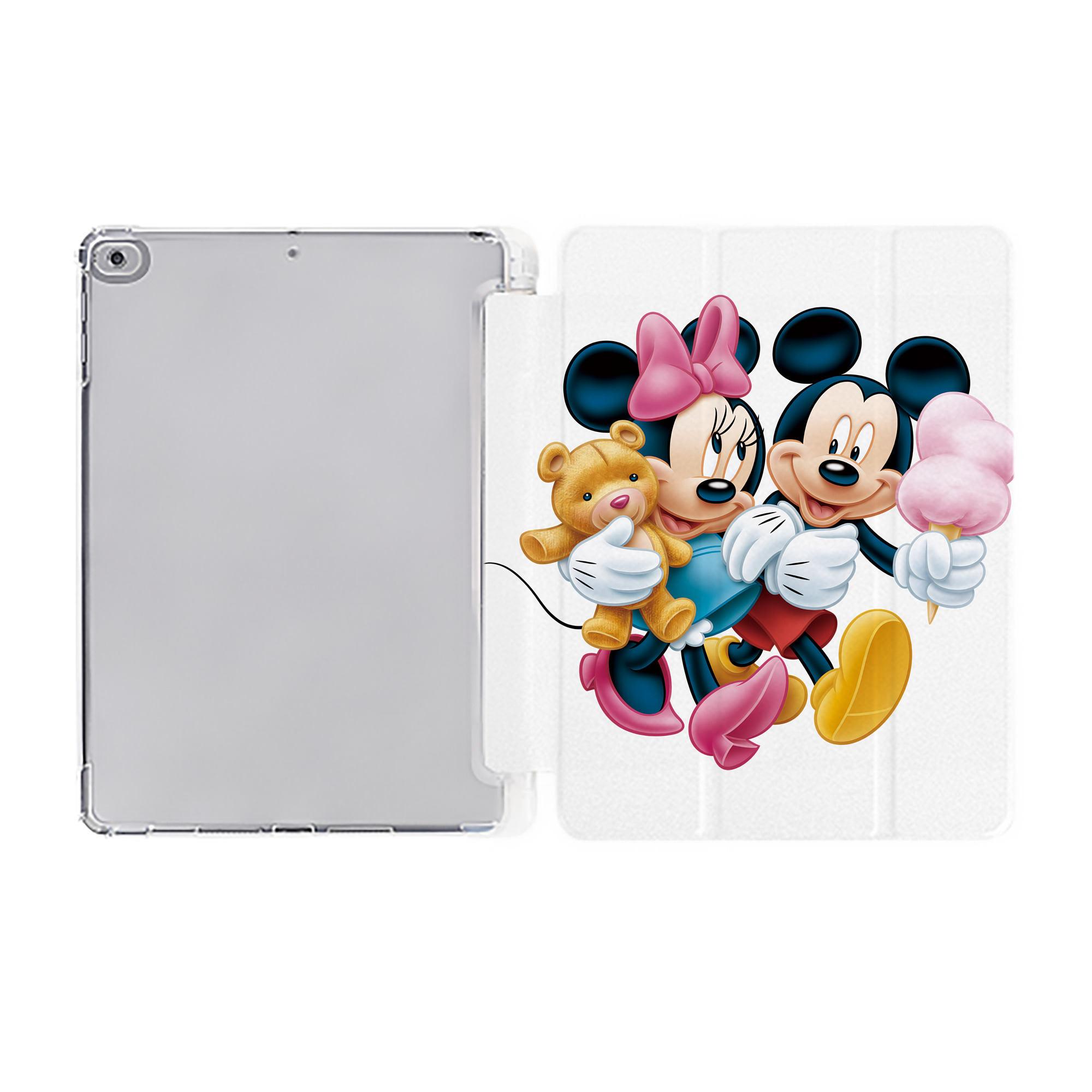 （画像用） ミッキーマウス Mickey Mouse IPad ケース ペン収納付き 三つ折りスタンド PUレザー×シリコン 対応機種9.5/10.5/10.9インチ